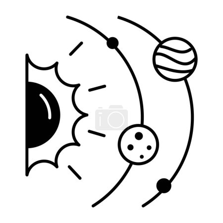Ilustración de Línea espacial icono vector ilustración - Imagen libre de derechos