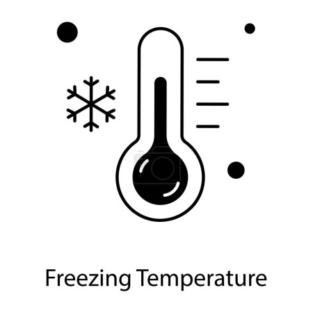Illustration for Freezing temperature icon, vector illustration - Royalty Free Image