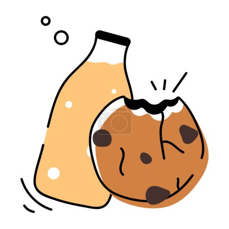 Téléchargez les illustrations : Un motif de bonbons sans couture doodle avec divers biscuits, desserts et articles de confiserie - en licence libre de droit