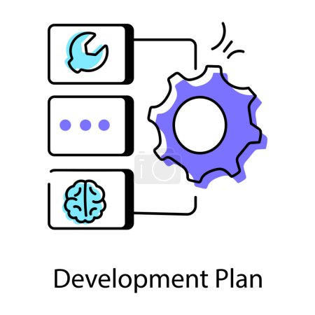 Ilustración de Plan de desarrollo llenado icono de color. icono de vector para su sitio web, móvil, presentación y diseño de logotipo. - Imagen libre de derechos
