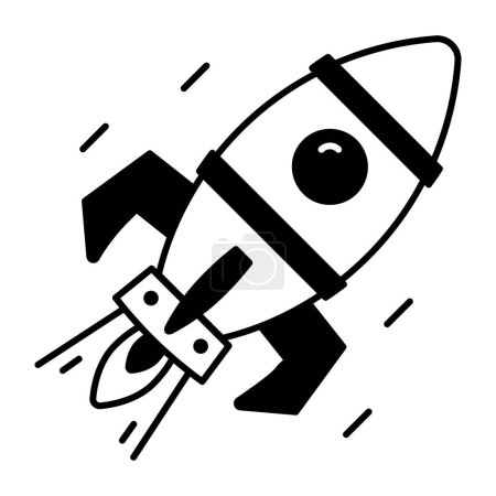 Illustration for Space Travel Outline Style Icon, vector illustration - Royalty Free Image