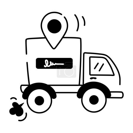 Supply Chain and Delivery Doodle Icon