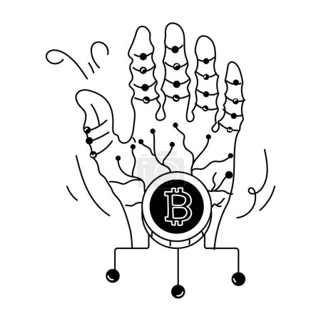 Ilustración de Crypto Market Doodle Mini ilustración - Imagen libre de derechos