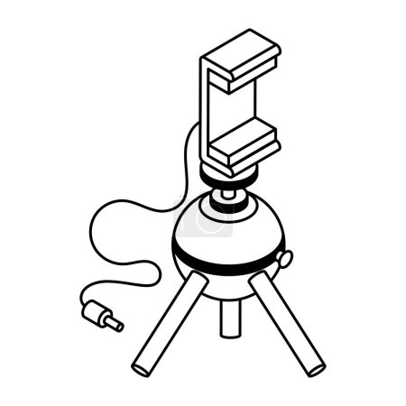 Ilustración de Icono plano isométrico de Vlogging Equipment - Imagen libre de derechos