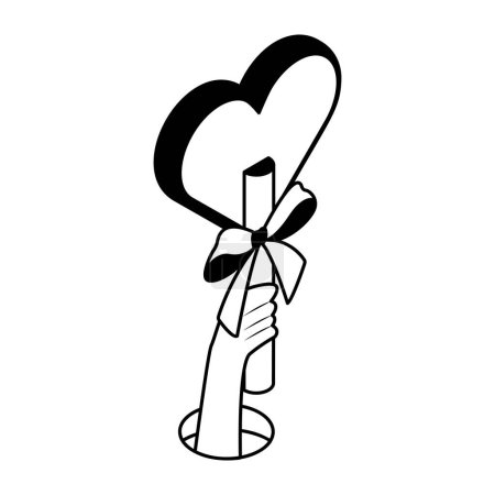 Illustration for Isometric Valentine Day Icon - Royalty Free Image