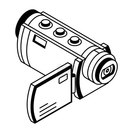 Illustration for Video camera icon vector illustration - Royalty Free Image