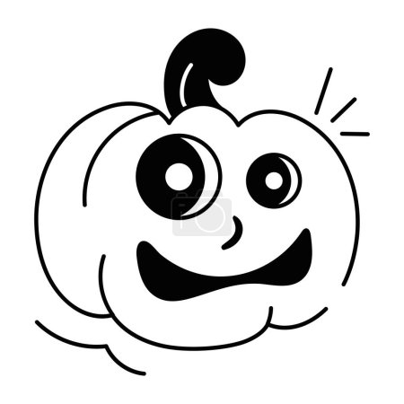 Illustration for Cartoon halloween pumpkin vector illustration - Royalty Free Image