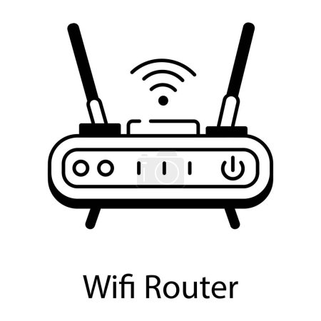 Téléchargez les illustrations : Routeur wifi. conception simple. illustration vectorielle - en licence libre de droit