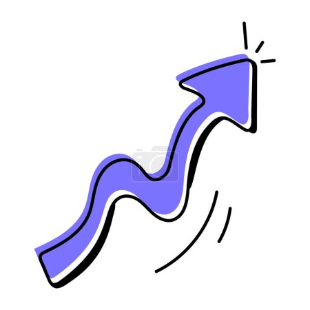 Illustration for Purple arrow icon vector illustration - Royalty Free Image