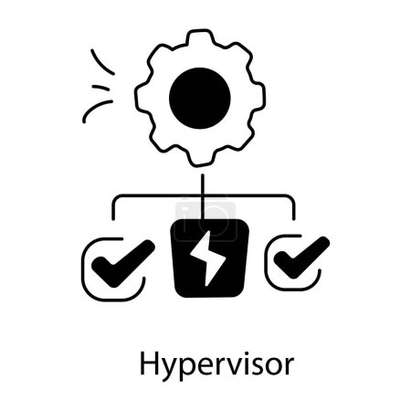 line icon design of hypervisor