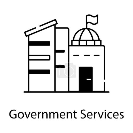 Téléchargez les illustrations : Services gouvernementaux icône conception, illustration vectorielle - en licence libre de droit