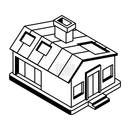 Ilustración de Icono de construcción sobre fondo blanco, ilustración vectorial - Imagen libre de derechos