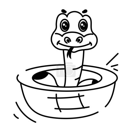 Illustration for Cute cartoon snake, vector illustration - Royalty Free Image