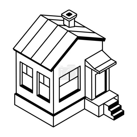 Ilustración de Icono de construcción sobre fondo blanco, ilustración vectorial - Imagen libre de derechos