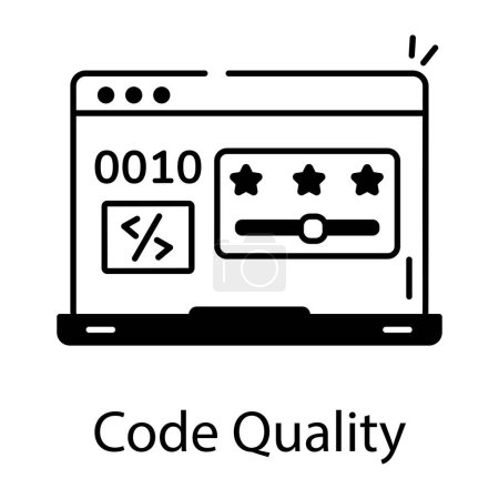 Téléchargez les illustrations : Qualité de code, illustration vectorielle conception simple - en licence libre de droit