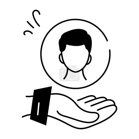 Handy doodle icon animation depicting parcelstration
