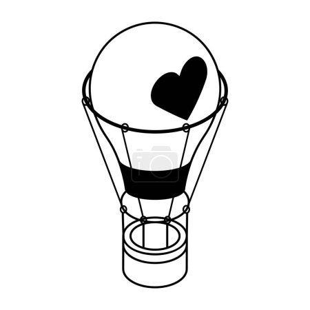 Illustration for Hot air balloon vector illustration design - Royalty Free Image
