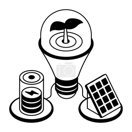 Illustration for Recycle energy icon, vector illustration - Royalty Free Image
