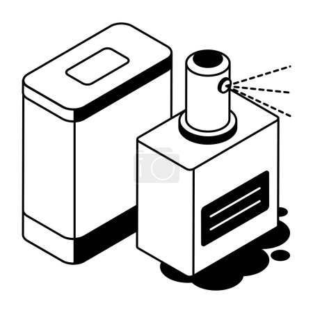 Téléchargez les illustrations : Icône de bouteille pulvérisatrice, style simple - en licence libre de droit