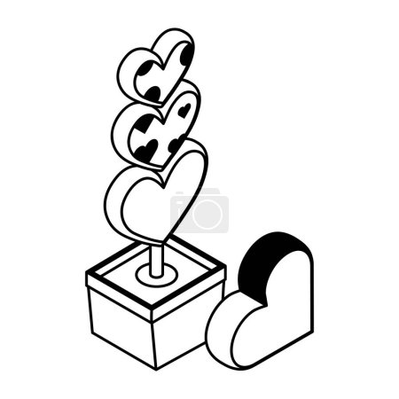 Isometric Valentine Day Icon