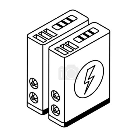 electrical batteries icon vector illustration graphic design