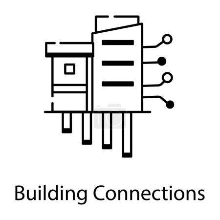 Illustration for Building connections icon vector illustration - Royalty Free Image