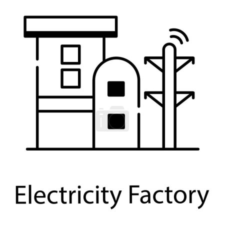 Illustration for Electricity factory, vector illustration - Royalty Free Image