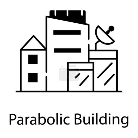 Illustration for Parabolic building, vector illustration - Royalty Free Image