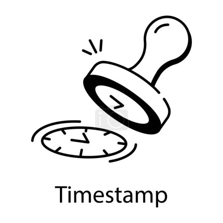 vector illustration of Timestamp
