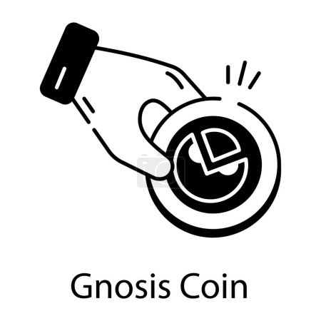 vector illustration of Gnosis Coin