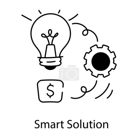 idea icon, smart solution vector illustration