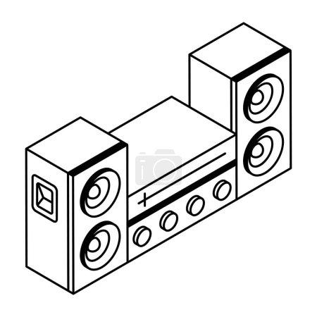 Ilustración de Altavoz de sonido aislado icono vector ilustración diseño - Imagen libre de derechos