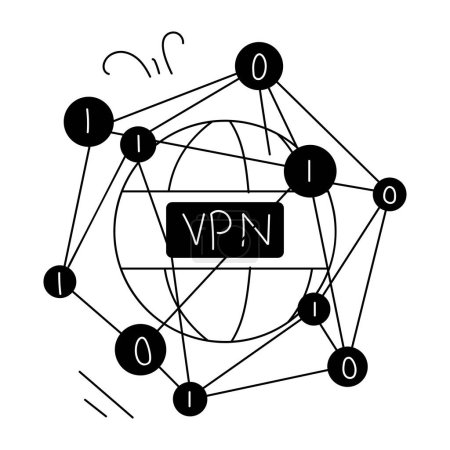 Foto de Network.vpn vector ilustración. - Imagen libre de derechos