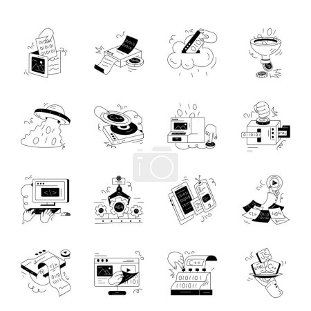 Programming Services Doodle Mini Illustrations