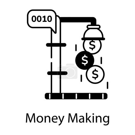 Ilustración de Dinero icono vector ilustración - Imagen libre de derechos