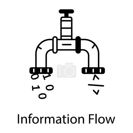 Illustration for Vector illustration of information flow - Royalty Free Image