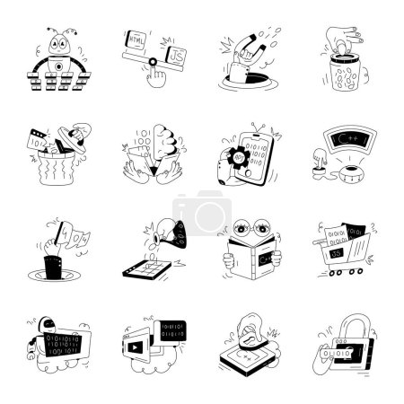Programming Services Doodle Mini Illustrations