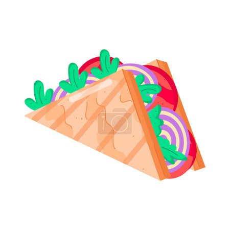 Téléchargez les illustrations : Délicieux mexicain nourriture dessin animé vectoriel illustration conception graphique - en licence libre de droit