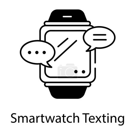 Ilustración de Reloj inteligente texto icono vector diseño - Imagen libre de derechos
