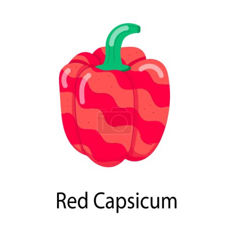 Foto de Capsicum rojo, icono de color pimiento rojo - Imagen libre de derechos