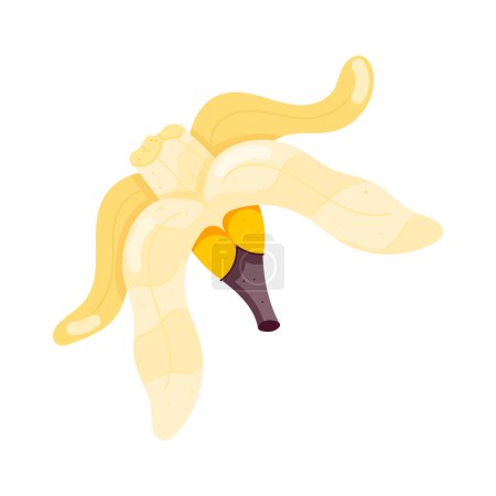 bitten banana isolated on white background