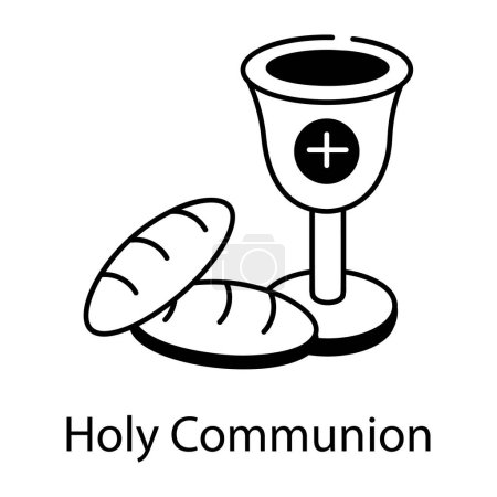 Ilustración de Icono de la santa comunión, diseño vectorial - Imagen libre de derechos