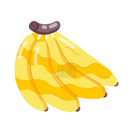 Foto de Icono de plátano en estilo de dibujos animados en la ilustración de vector de fondo blanco - Imagen libre de derechos