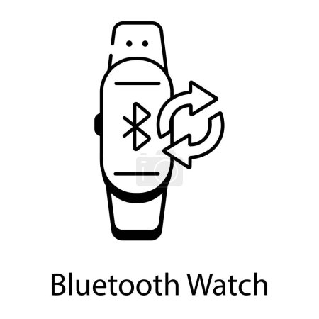 Foto de Reloj Bluetooth icono vector aislado sobre fondo blanco - Imagen libre de derechos
