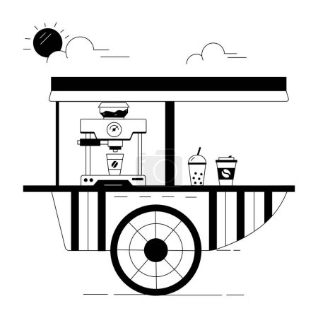 Illustration for Coffee machine icon, vector illustration - Royalty Free Image