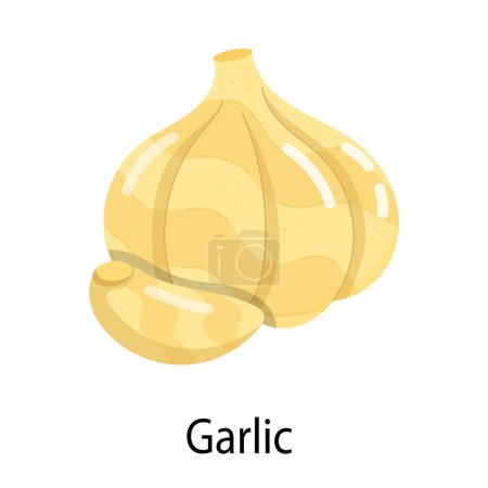Illustration for Garlic flat icon, vector illustration - Royalty Free Image