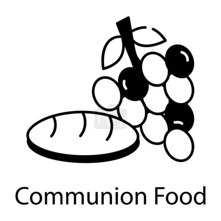 Illustration for Communion food icon. simple illustration for web - Royalty Free Image