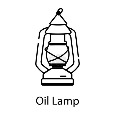 Foto de Línea icono de aceite lámpara vector ilustración diseño - Imagen libre de derechos