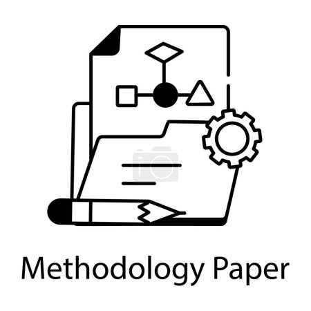 Foto de Methodology paper icon, vector illustration - Imagen libre de derechos