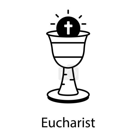 Illustration for Eucharist icon, vector illustration design - Royalty Free Image